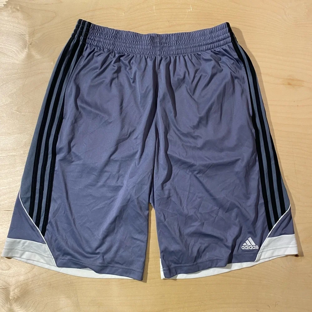 Adidas Men's Gray and Black Athletic Shorts Large (B)